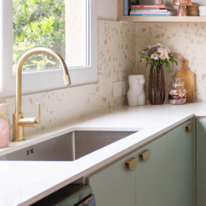 Grifería Monocomando de Cocina Linea Fabric Gold - Peirano